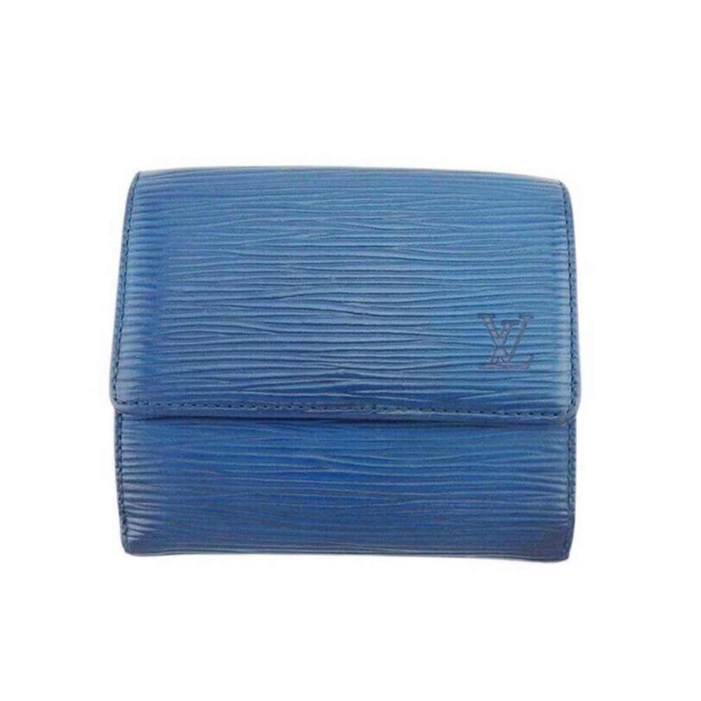 LOUIS VUITTON Blue Epi Leather Elise Wallet